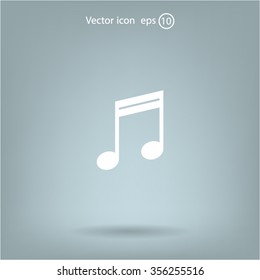 Note sign icon, vector illustration. 