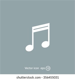 Note sign icon, vector illustration. Flat design style