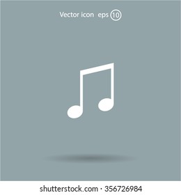 Note sign icon, vector illustration. Flat design style
