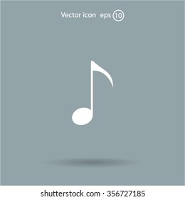 Note sign icon, vector illustration. Flat design style