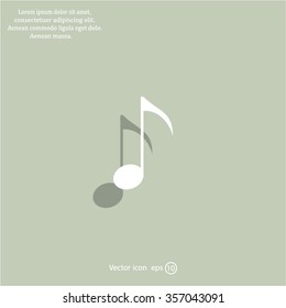 Note sign icon, vector illustration. Flat design style