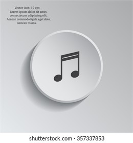 Note sign icon, vector illustration. Flat design style