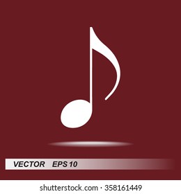 Note sign icon, vector illustration. Flat design style