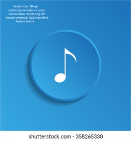 Note sign icon, vector illustration. Flat design style