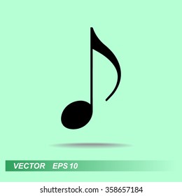 Note sign icon, vector illustration. Flat design style