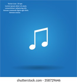 Note sign icon, vector illustration. Flat design style
