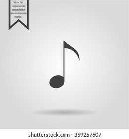 Note sign icon, vector illustration. Flat design style