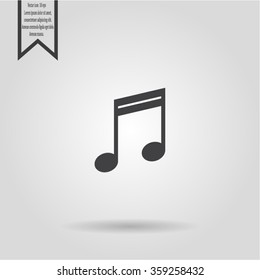 Note sign icon, vector illustration. Flat design style