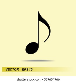 Note sign icon, vector illustration. Flat design style