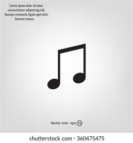 Note sign icon, vector illustration.
