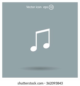 Note sign icon, vector illustration. Flat design style