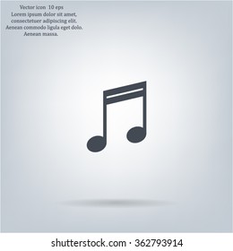 Note sign icon, vector illustration. Flat design style