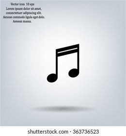 Note sign icon, vector illustration. Flat design style