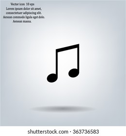 Note sign icon, vector illustration. Flat design style