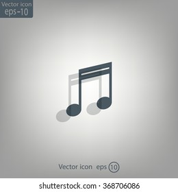 Note sign icon, vector illustration. Flat design style