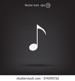 Note sign icon, vector illustration. Flat design style
