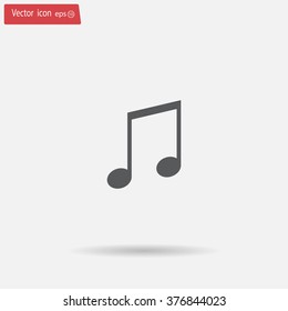 Note sign icon, vector illustration. Flat design style