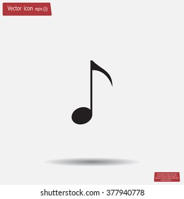 Note sign icon, vector illustration. Flat design style