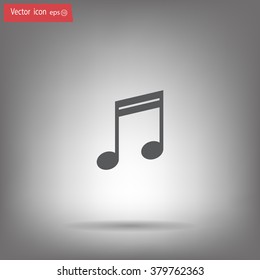 Note sign icon, vector illustration. Flat design style
