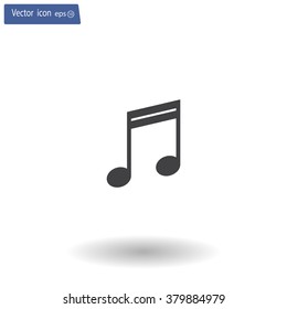 Note sign icon, vector illustration. Flat design style