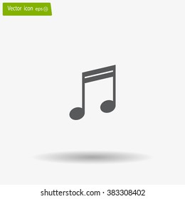 Note sign icon, vector illustration. Flat design style
