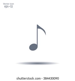 Note sign icon, vector illustration. Flat design style