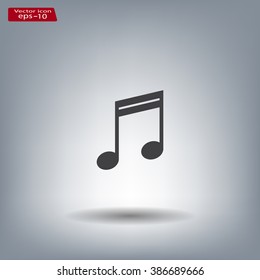 Note sign icon, vector illustration. Flat design style