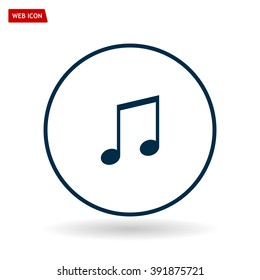 Note sign icon, vector illustration. Flat design style