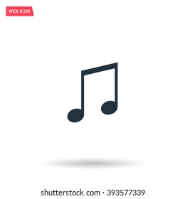 Note sign icon, vector illustration. Flat design style