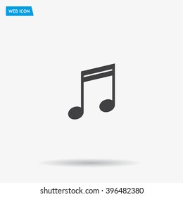 Note sign icon, vector illustration. Flat design style
