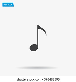 Note sign icon, vector illustration. Flat design style