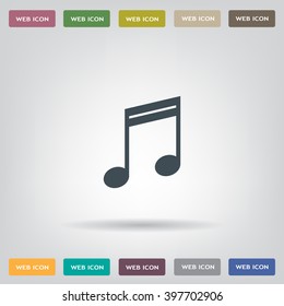 Note sign icon, vector illustration. Flat design style