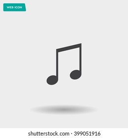 Note sign icon, vector illustration. Flat design style