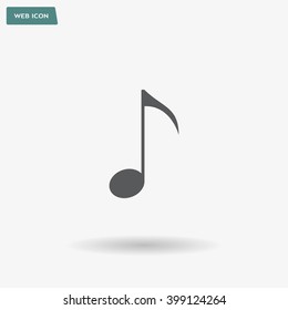 Note sign icon, vector illustration. Flat design style
