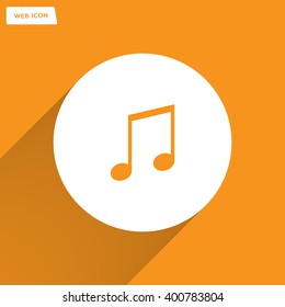 Note sign icon, vector illustration. Flat design style