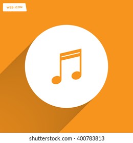 Note sign icon, vector illustration. Flat design style