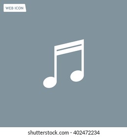Note sign icon, vector illustration. Flat design style