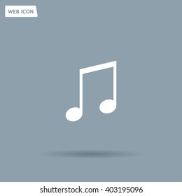 Note sign icon, vector illustration. Flat design style