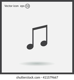 Note sign icon, vector illustration. Flat design style