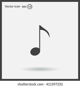 Note sign icon, vector illustration. Flat design style