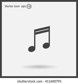Note sign icon, vector illustration. Flat design style