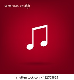 Note sign icon, vector illustration. Flat design style