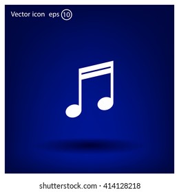 Note sign icon, vector illustration. Flat design style