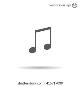 Note sign icon, vector illustration. Flat design style
