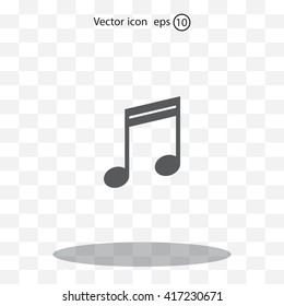 Note sign icon, vector illustration. Flat design style