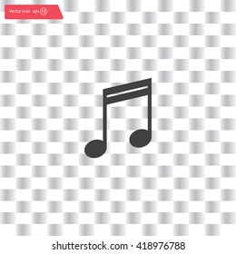 Note sign icon, vector illustration. Flat design style