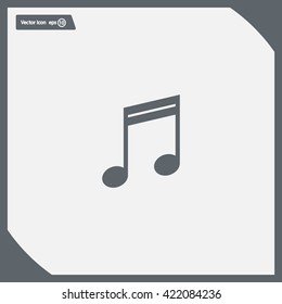 Note sign icon, vector illustration. Flat design style