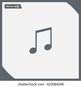 Note sign icon, vector illustration. Flat design style