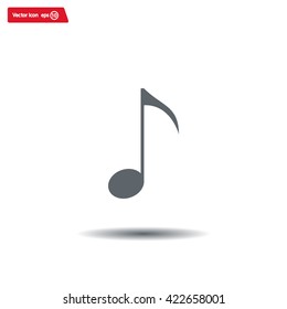 Note sign icon, vector illustration. Flat design style