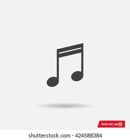 Note sign icon, vector illustration. Flat design style